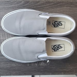 Gray Vans Slip on